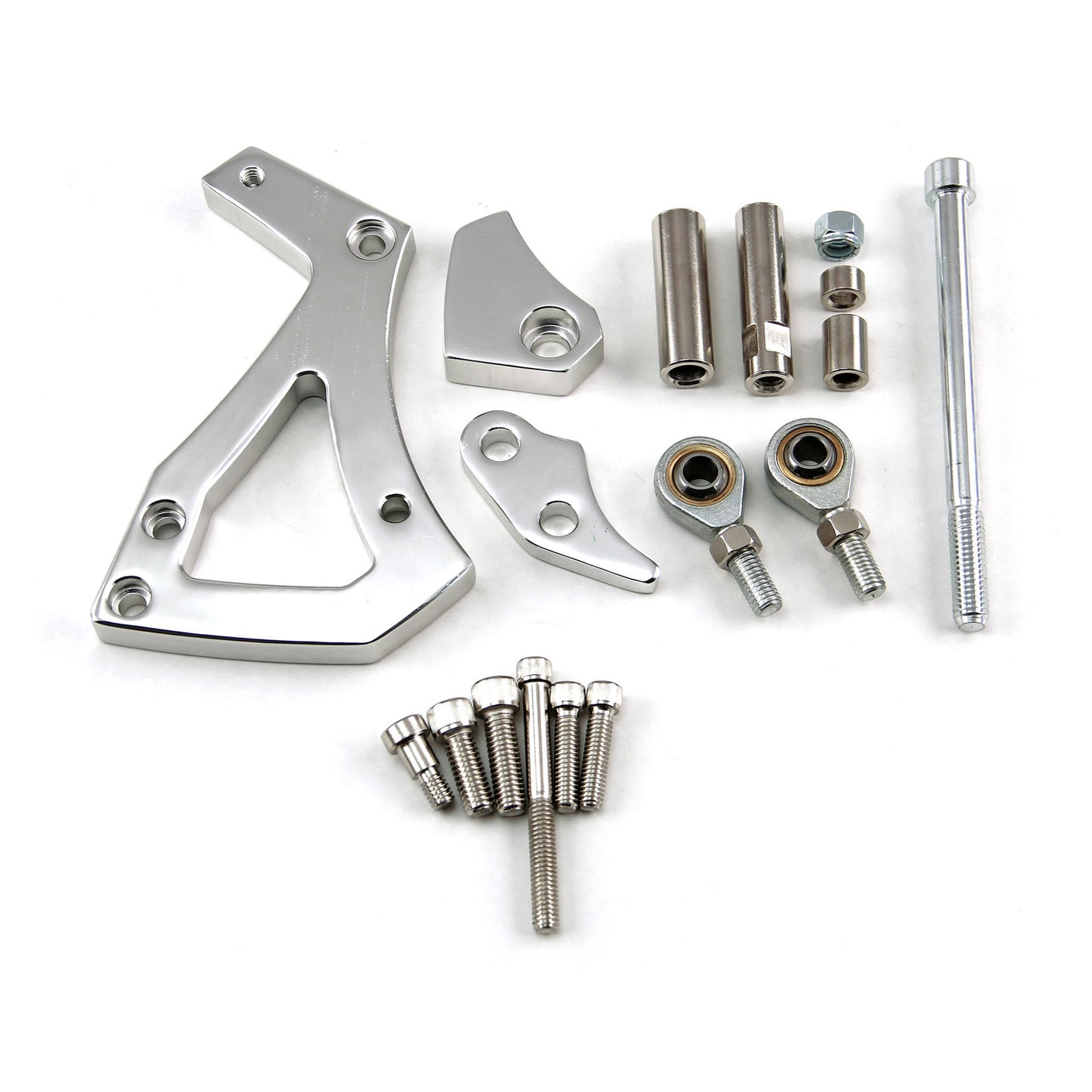 Ford 302 351C Cleveland Aluminum Alternator Bracket Kit Polished