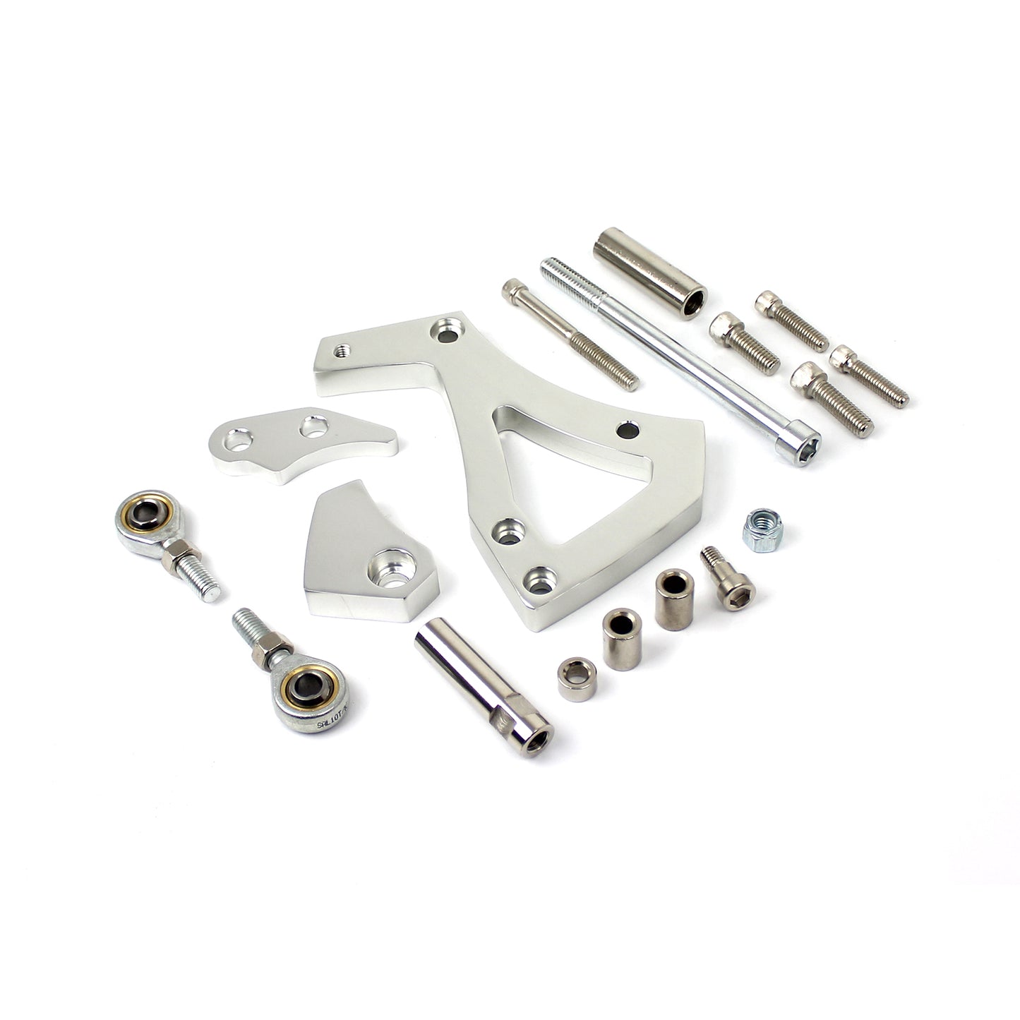Ford 302 351C Cleveland Aluminum Alternator Bracket Kit Polished
