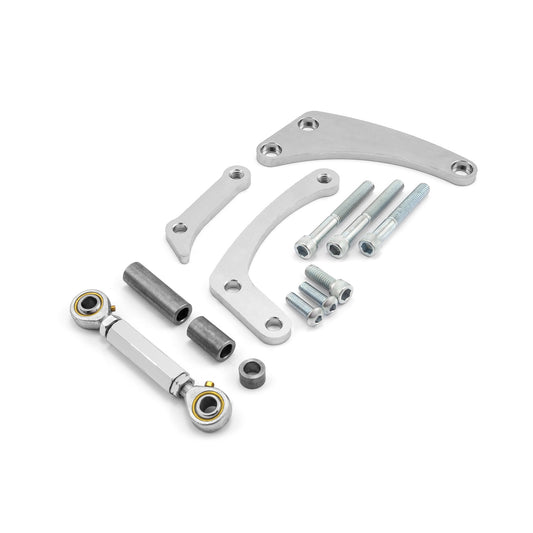 Chevy SBC 350 Short Water Pump Swp Alternator Bracket Kit Satin
