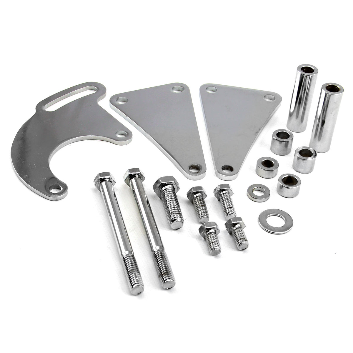 Kit de soporte de dirección asistida pulido para bomba de agua larga Chevy BBC 454 LWP