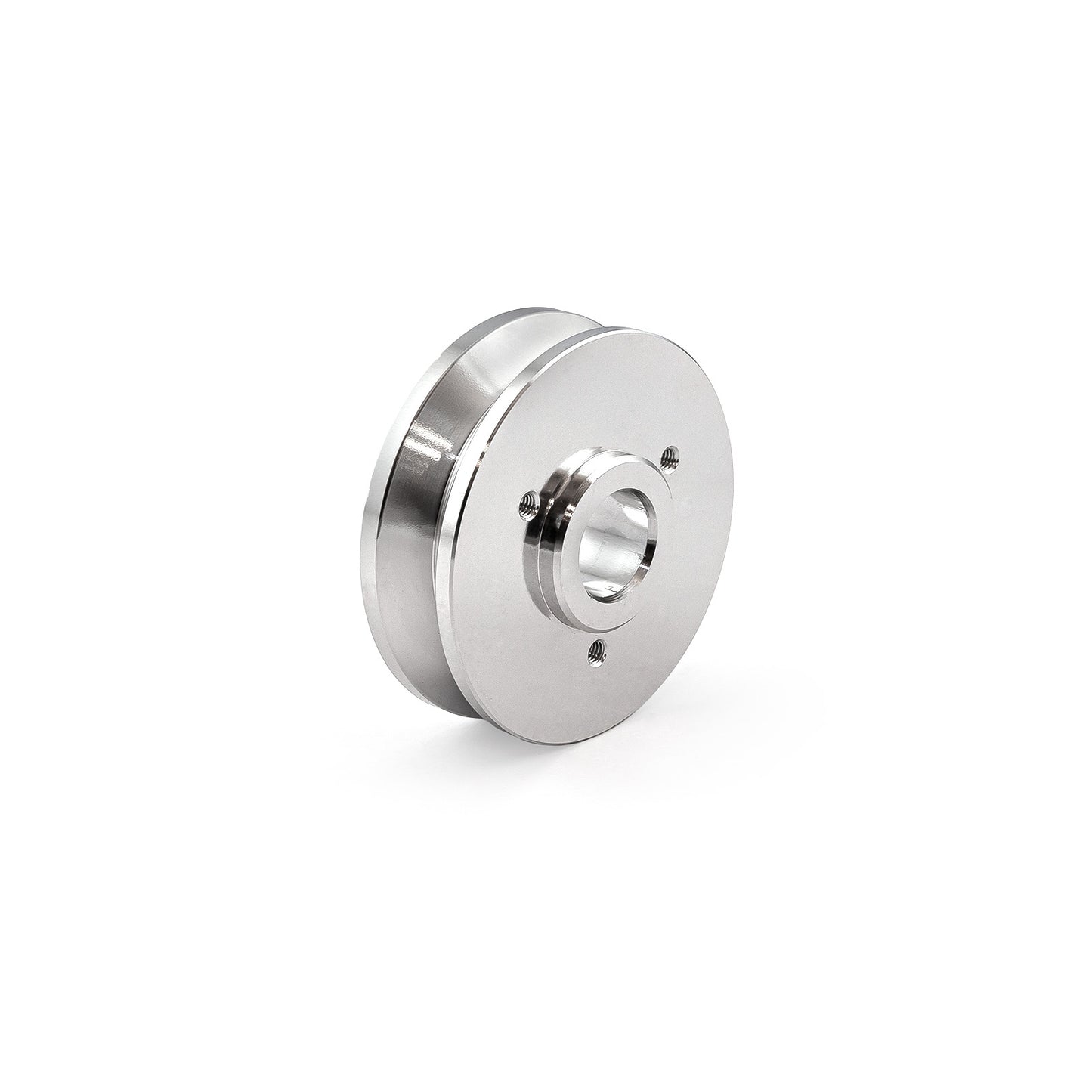 Polea de alternador universal de aluminio de una sola ranura para Chevy Ford pulida