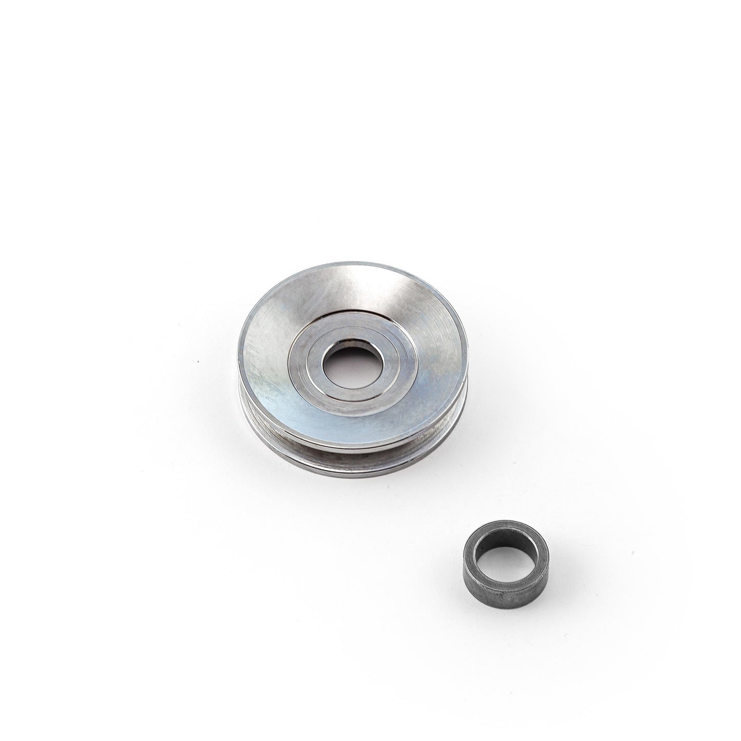 Polea de alternador universal con correa trapezoidal de una sola ranura y cromada