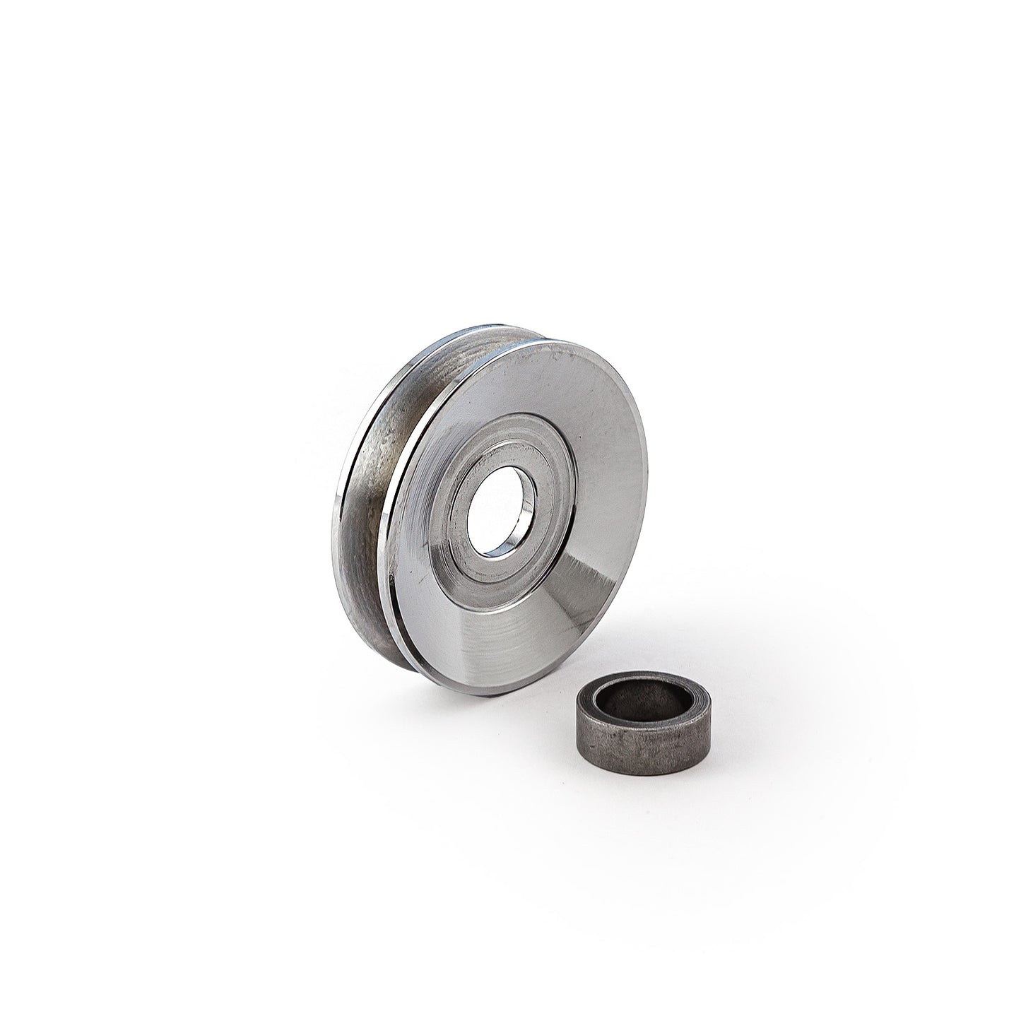 Polea de alternador universal con correa trapezoidal de una sola ranura y cromada