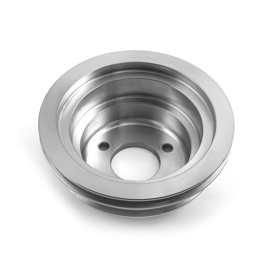 Bomba de agua larga de aluminio billet Chevy BBC 454, polea de cigüeñal de 3 ranuras, LWP