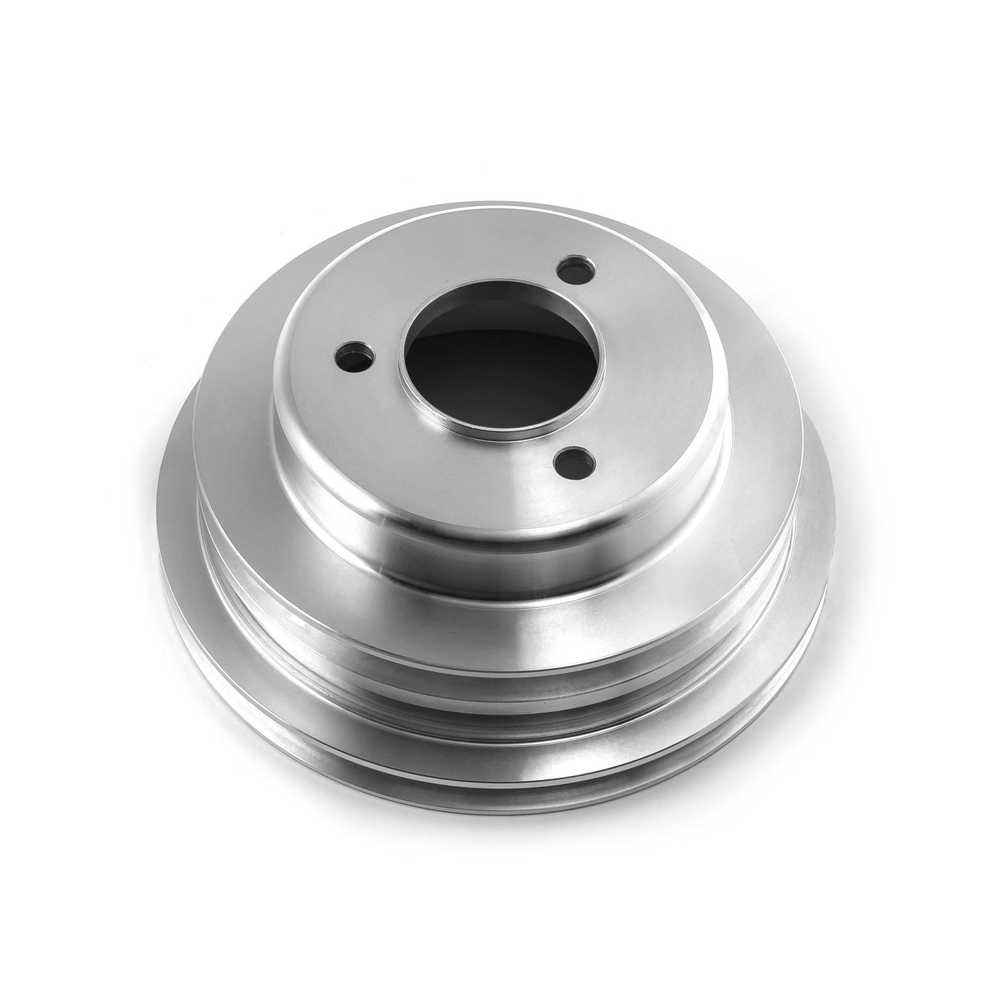 Bomba de agua larga de aluminio billet Chevy BBC 454, polea de cigüeñal de 3 ranuras, LWP