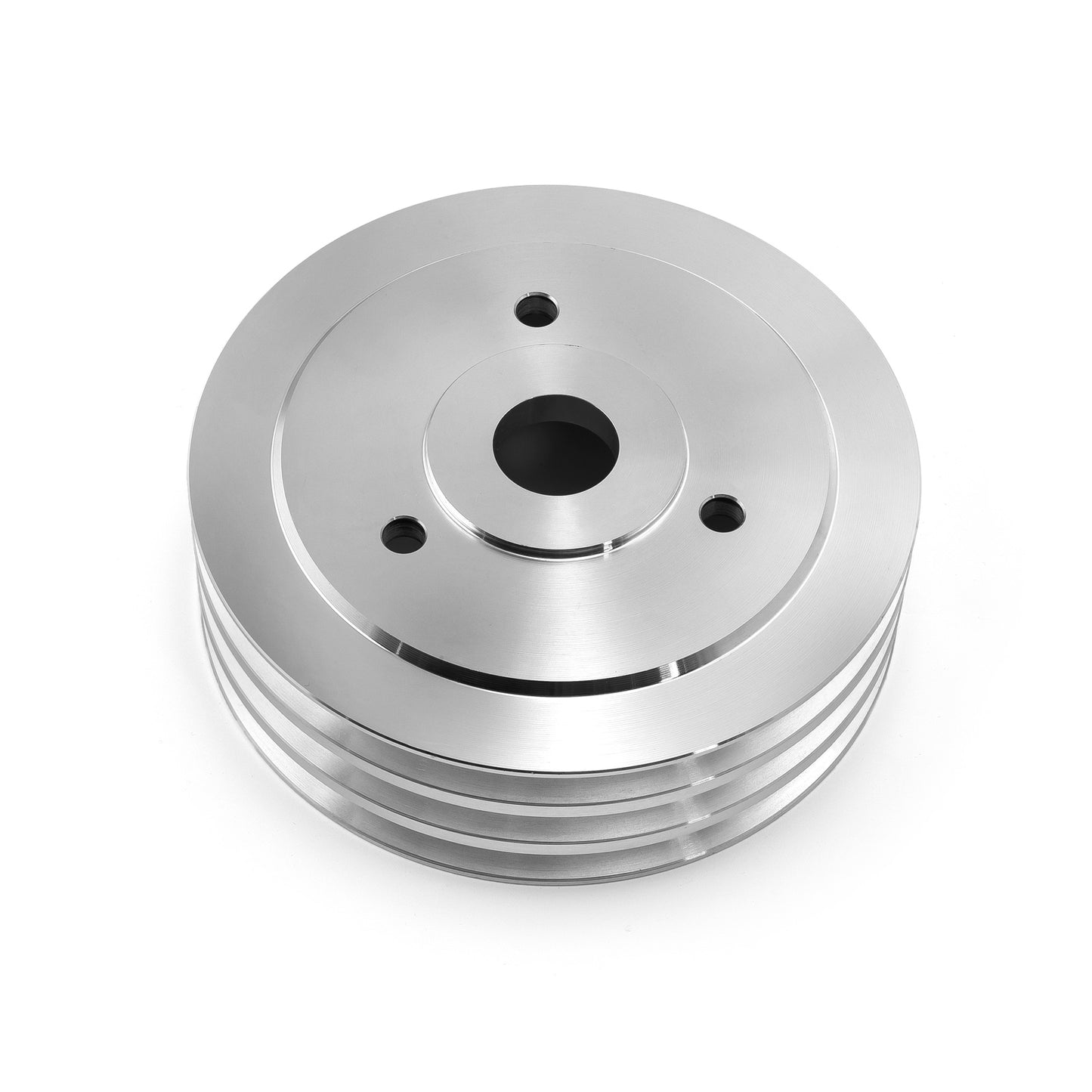 Bomba de agua corta de aluminio billet Chevy BBC 454, polea de cigüeñal de 3 ranuras