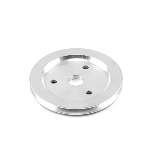 Bomba de agua corta de aluminio billet Chevy SBC 350, polea de cigüeñal de una ranura Swp