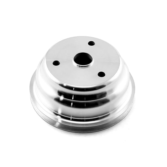 Bomba de agua larga de aluminio billet para Chevy SBC 350, polea de cigüeñal de una ranura, LWP