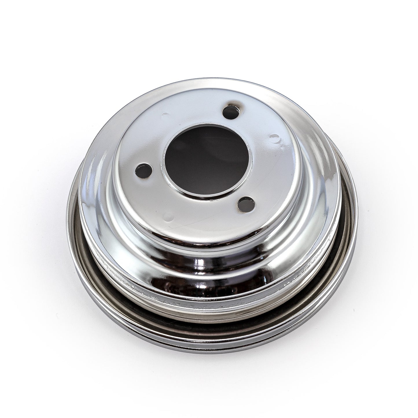 Bomba de agua larga de acero Chevy BBC 454, LWP, polea de cigüeñal de 3 ranuras, cromada