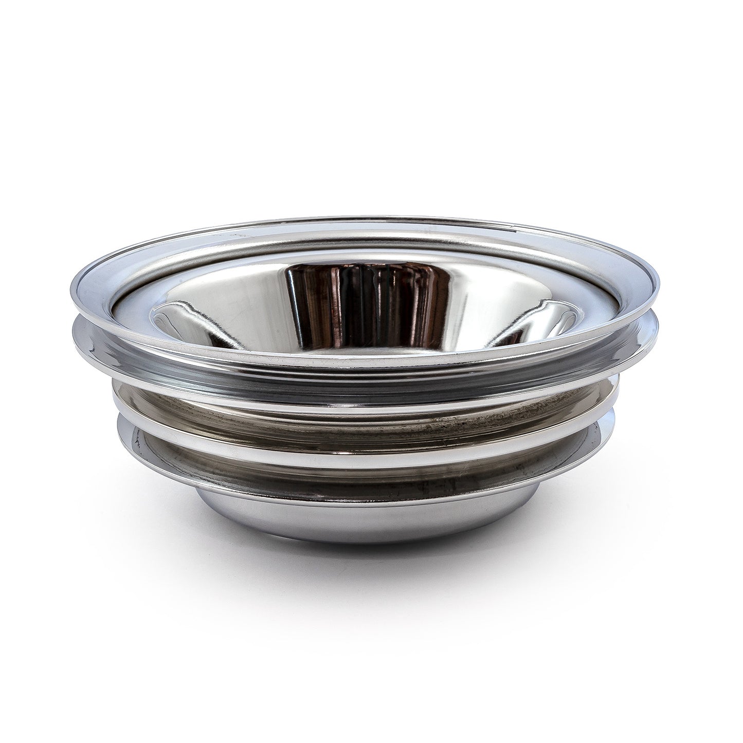 Bomba de agua larga de acero Chevy BBC 454, LWP, polea de cigüeñal de 3 ranuras, cromada