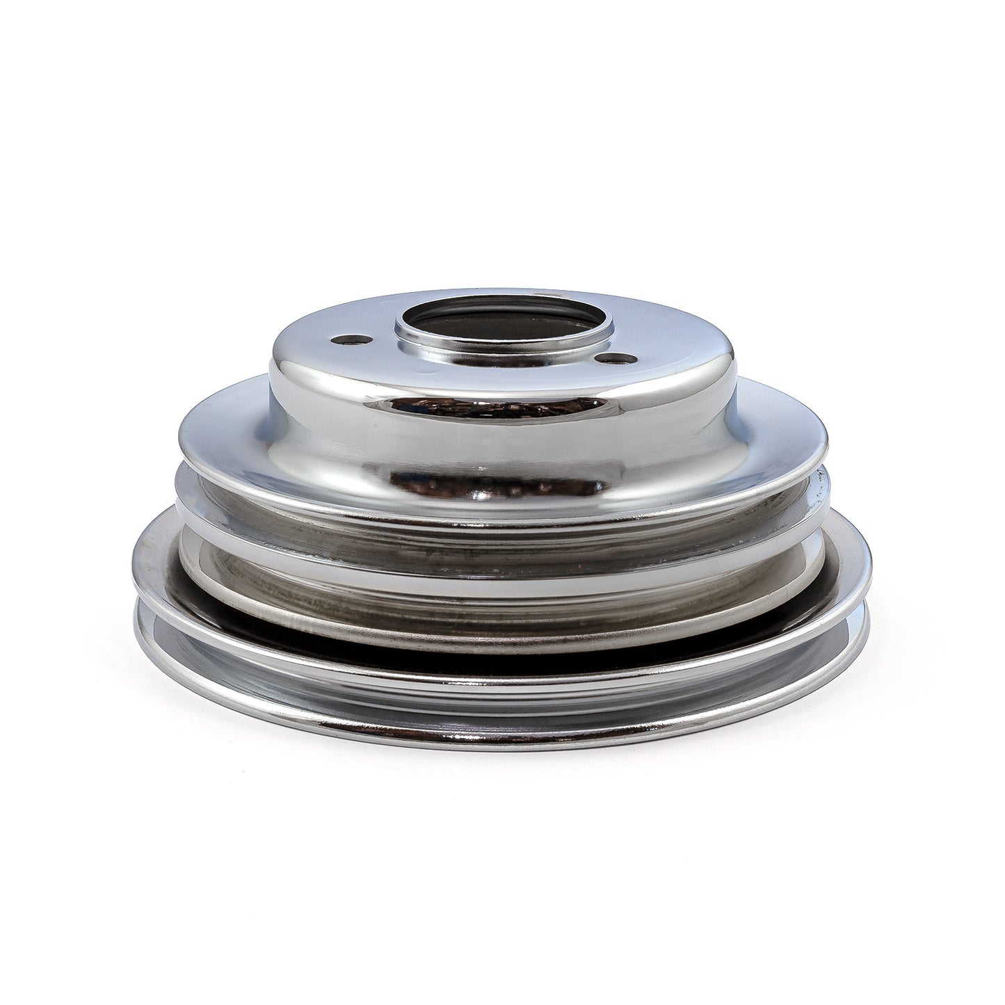 Chevy BBC 454 Steel Long Water Pump Lwp 3 Groove Crank Pulley Chrome