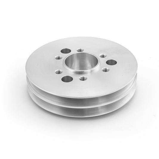 Polea de transmisión de accesorios de 2 ranuras para supercargador Chevy SBC 350 2v