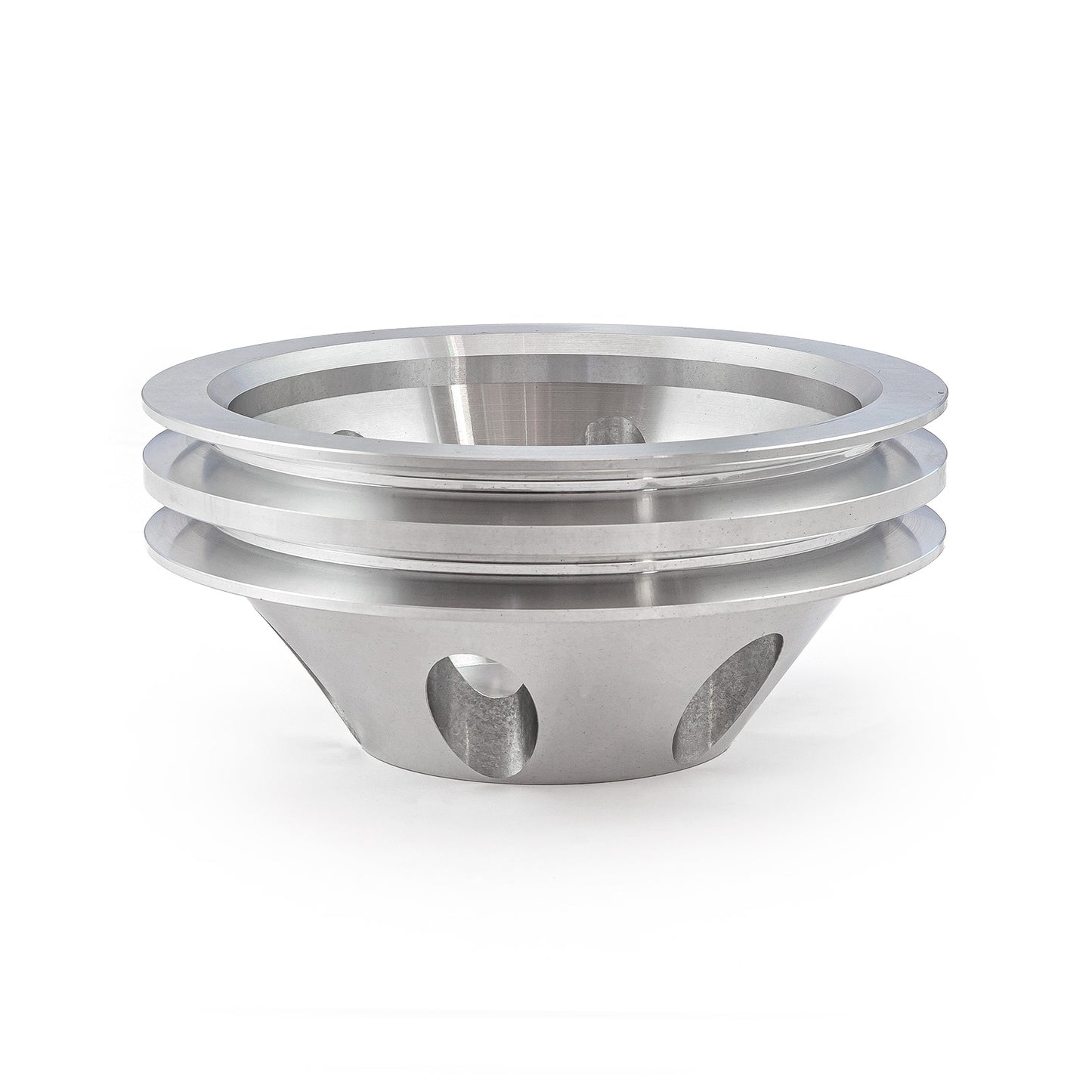 Polea de bomba de agua corta de aluminio billet Chevy SBC 350 con 2 ranuras para interruptor