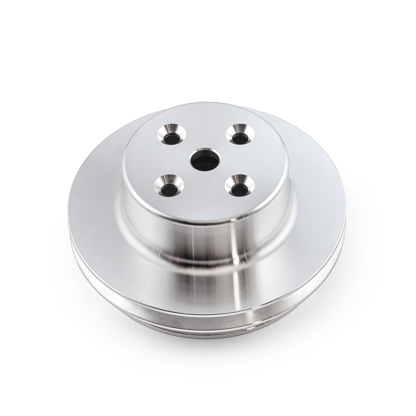 Bomba de agua larga de aluminio billet Chevy BBC 454 LWP con polea de 2 ranuras