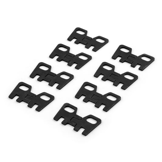 Placas guía planas para Chevy SBC 350 (varilla de empuje de 5/16", orificio para perno de 7/16", ajuste de 2 piezas)