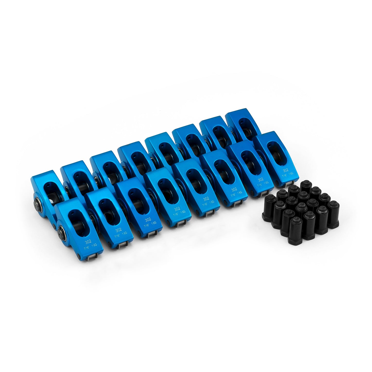 Juego de balancines de aluminio Blacklabel para Ford SB 289 302 351 Windsor 1.6 7/16"