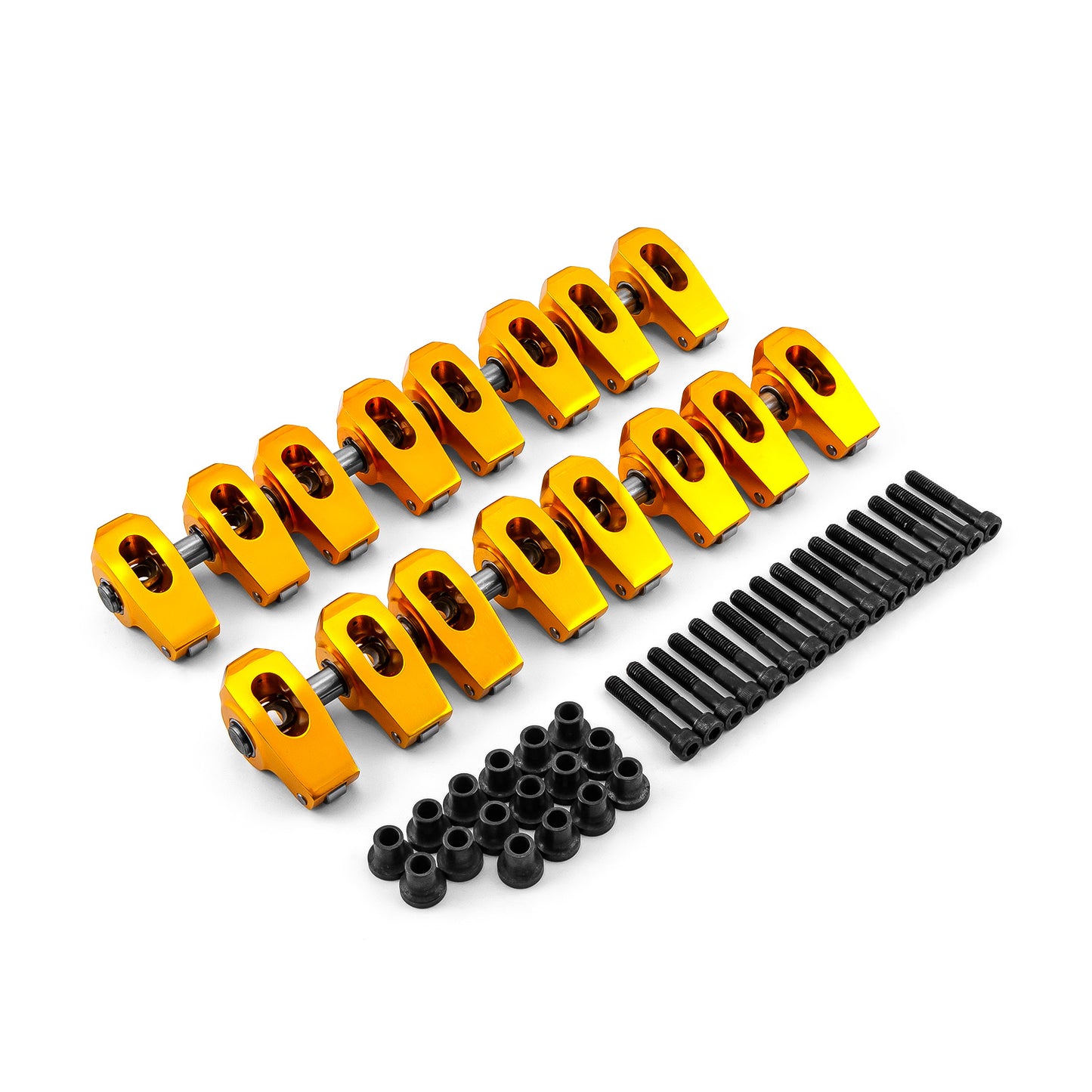 Chevy GM LS1 / LS6 1.7 Ratio Aluminum Pedestal Rocker Arms Set (with Hardware)