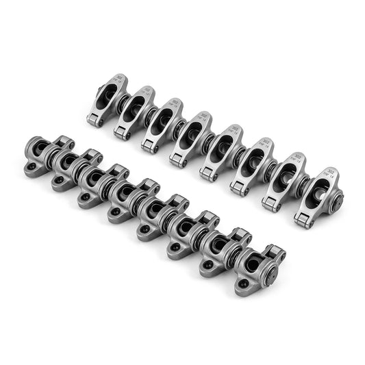 Juego de balancines de rodillos de acero inoxidable Ford SB 289 302 351 Windsor de 1,6" y 7/16"