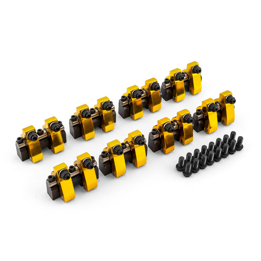 Juego de balancines de rodillos con montaje en eje de aluminio para Chevy SBC 350, relación 1.5, desplazamiento cero