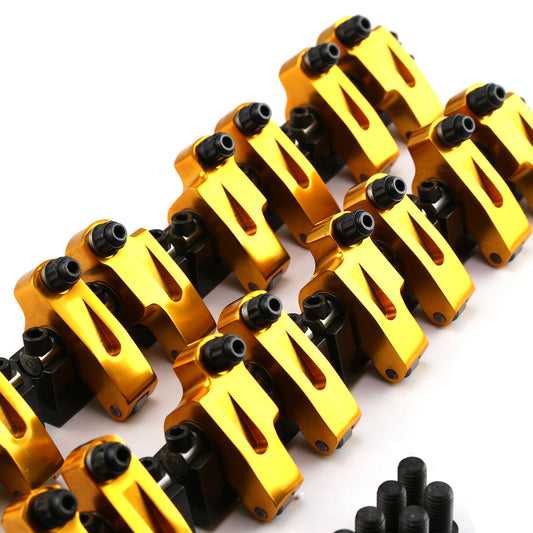 Chevy SBC 350 15 Degree 1.6 Shaft Mount Roller Rocker Arms .450 Int .180 Exh.
