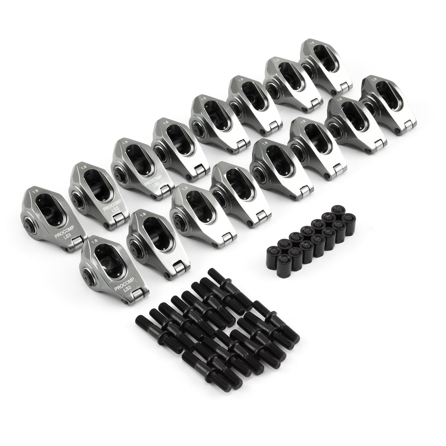 Balancines de aluminio de relación 1.8 para montaje en pedestal LS3/L92 (con herrajes)