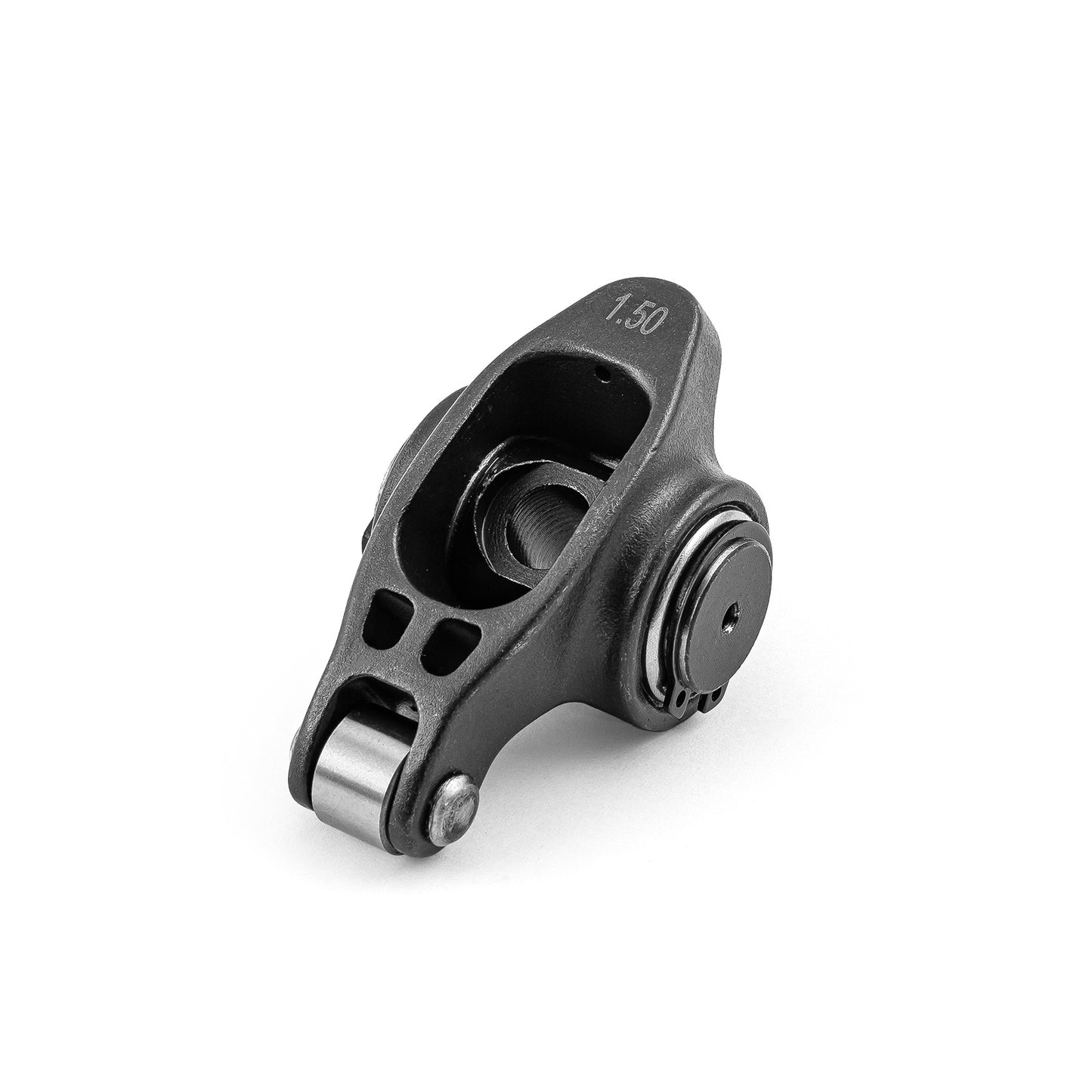 Juego de balancines de rodillos de cromo-molibdeno ultra negro de 3/8" para Chevy SBC 350, relación 1.5