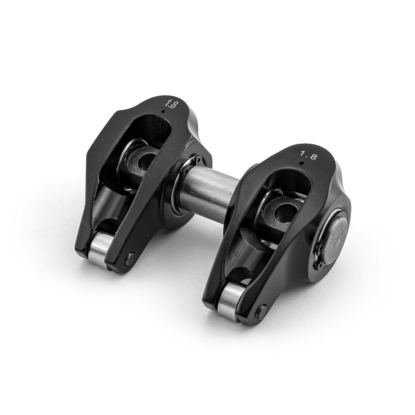 Juego de balancines de rodillos con pedestal de aluminio para Chevy LS3 1.8 Ratio, color negro