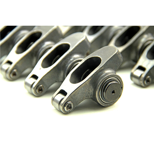 Chevy SBC 350 1.50 7/16" Self Aligning Stainless Steel Roller Rocker Arm Set