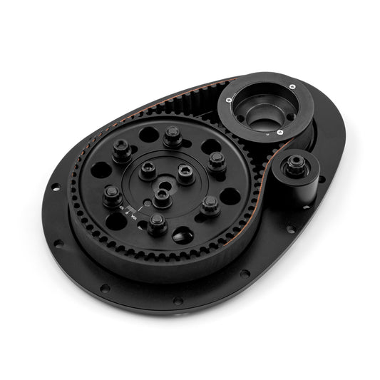 Chevy SBC 350 Standard Cam Height Timing Belt Drive System - Black
