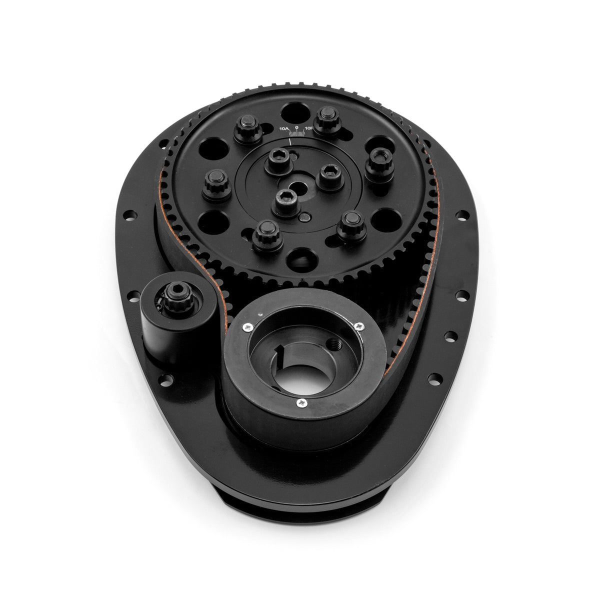 Sistema de transmisión por correa de distribución con altura de leva estándar para Chevy SBC 350 (negro)