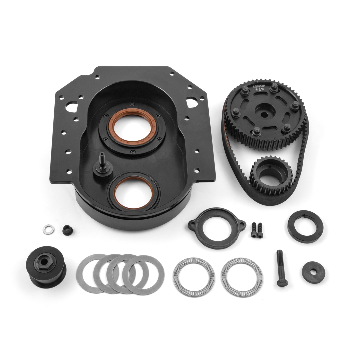 Kit de transmisión por correa de distribución para Ford 302 351C Cleveland, altura de leva estándar, color negro