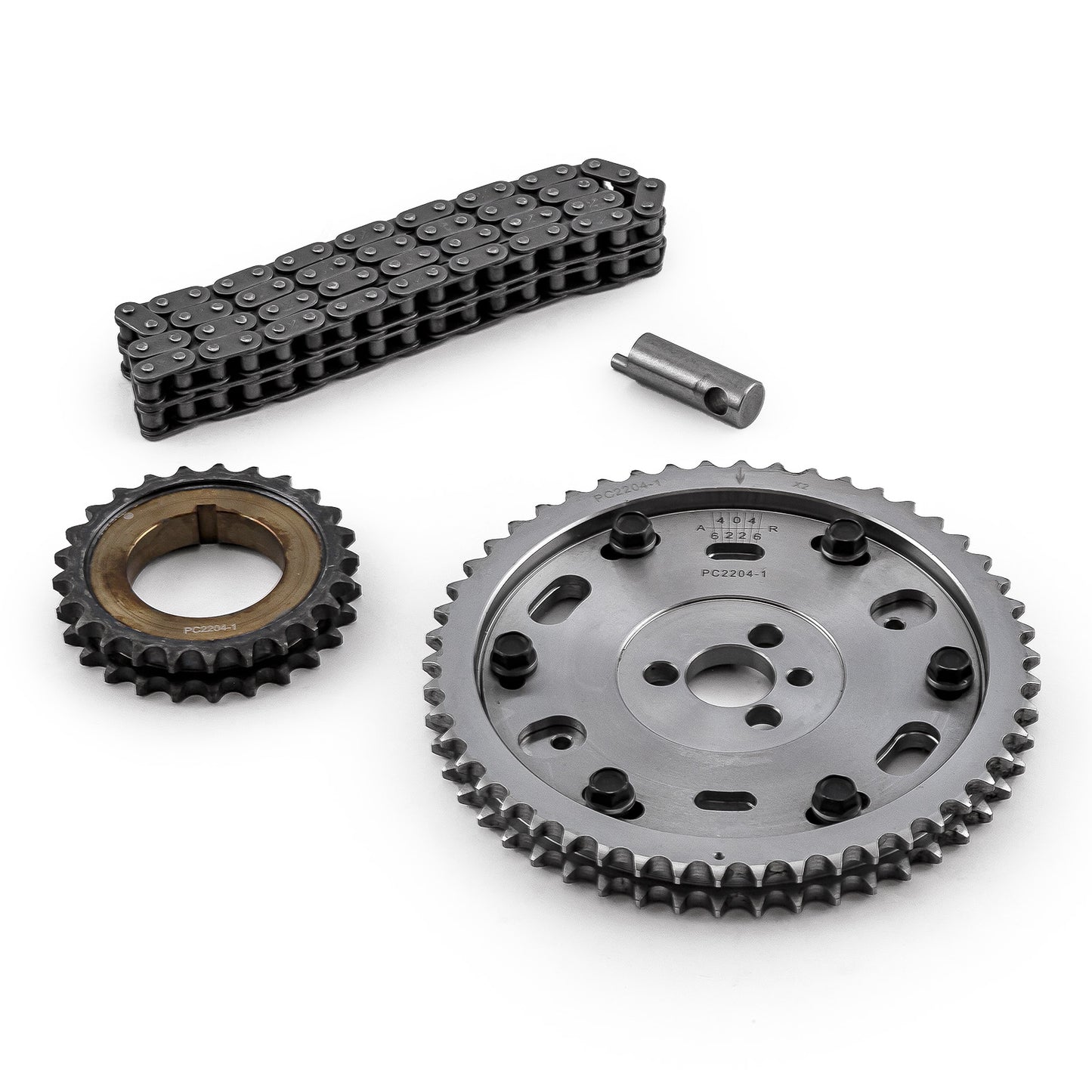 Chevy BBC 454 Double Roller 2pc Adj Billet Steel Timing Chain Kit
