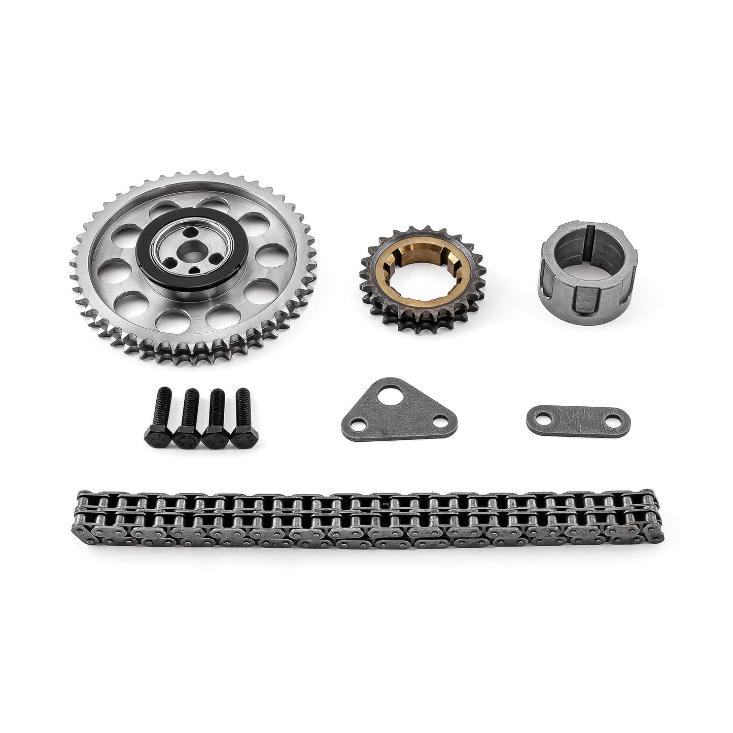 Kit de cadena de distribución de acero billet de 9 ranuras y doble rodillo para Chevy GM LS1 LS2 LS6