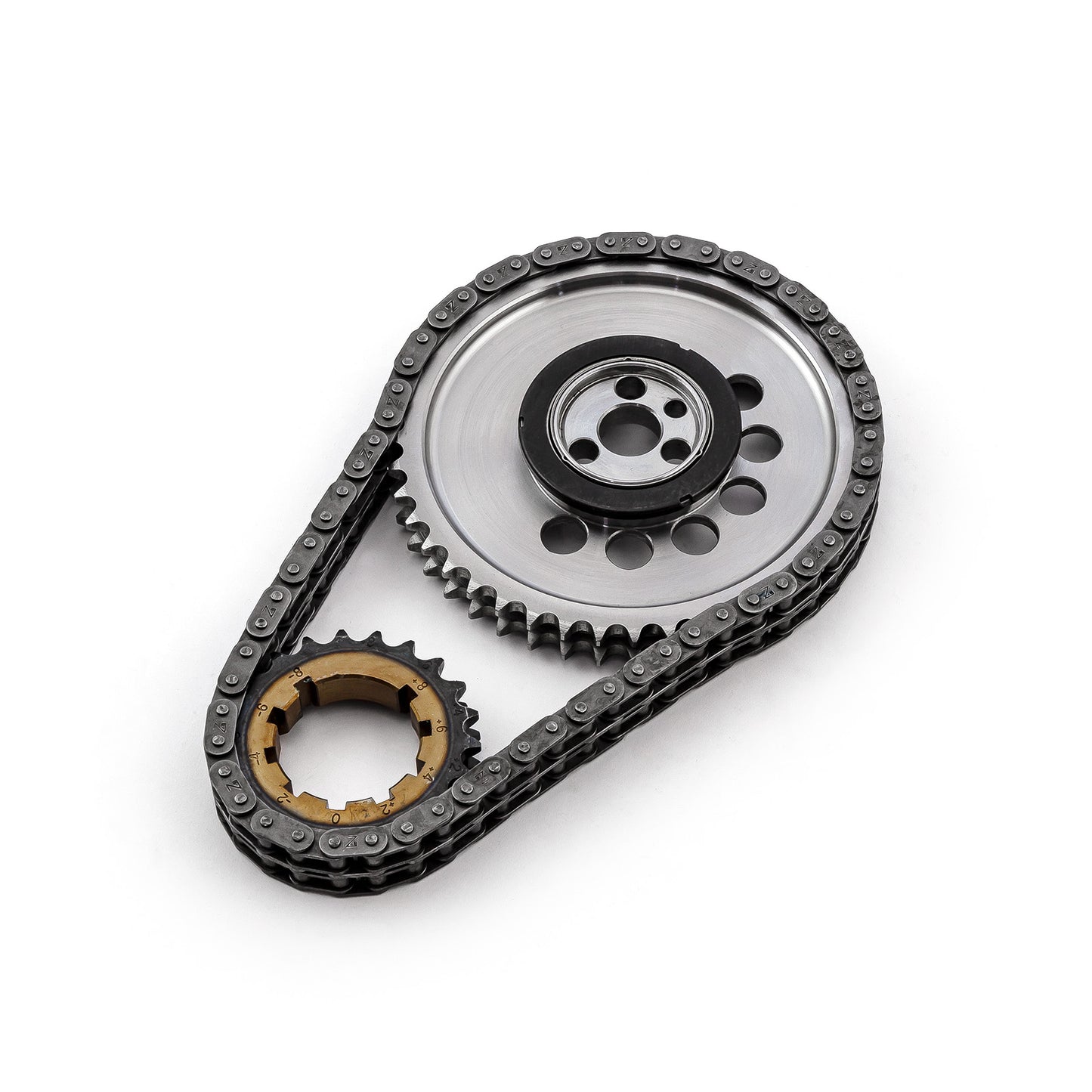 Kit de cadena de distribución de acero billet de 9 ranuras y doble rodillo para Chevy GM LS3
