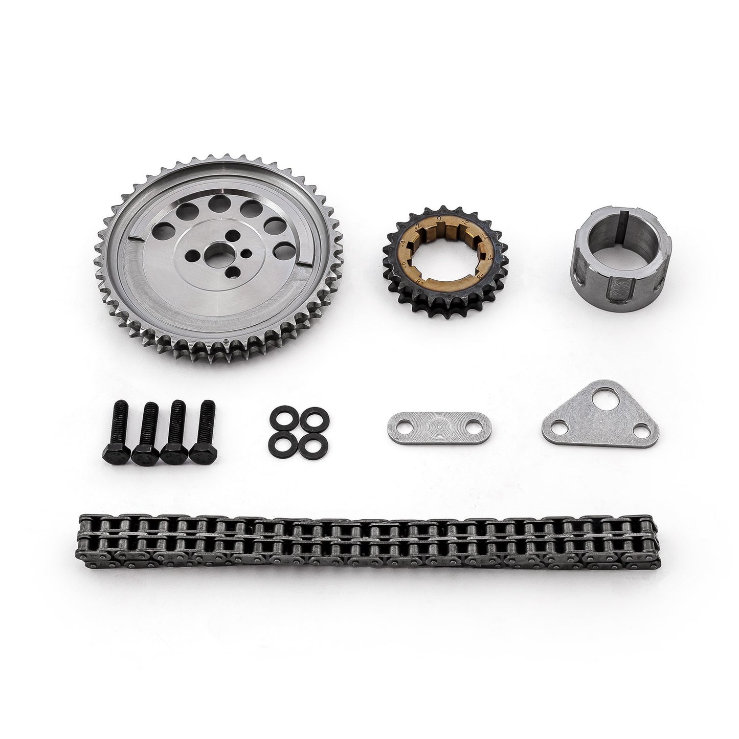 Kit de cadena de distribución de acero billet de 9 ranuras y doble rodillo para Chevy GM LS3
