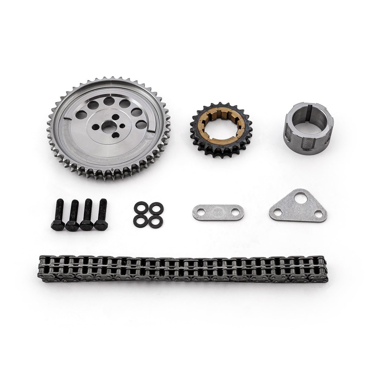 Kit de cadena de distribución de acero billet de 9 ranuras y doble rodillo para Chevy GM LS3