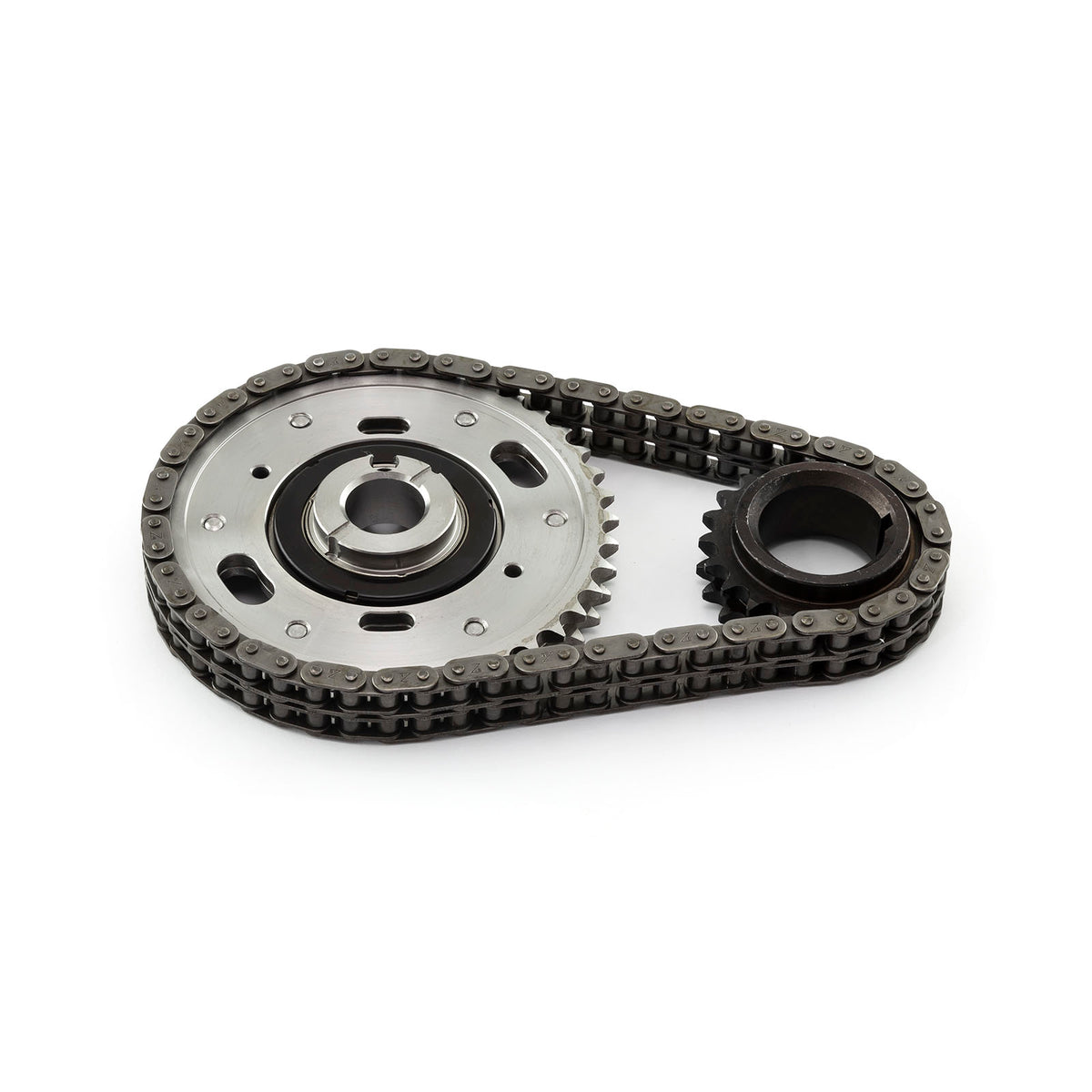 Kit de cadena de distribución de acero billet ajustable de 2 piezas y doble rodillo para Ford SB 289 302