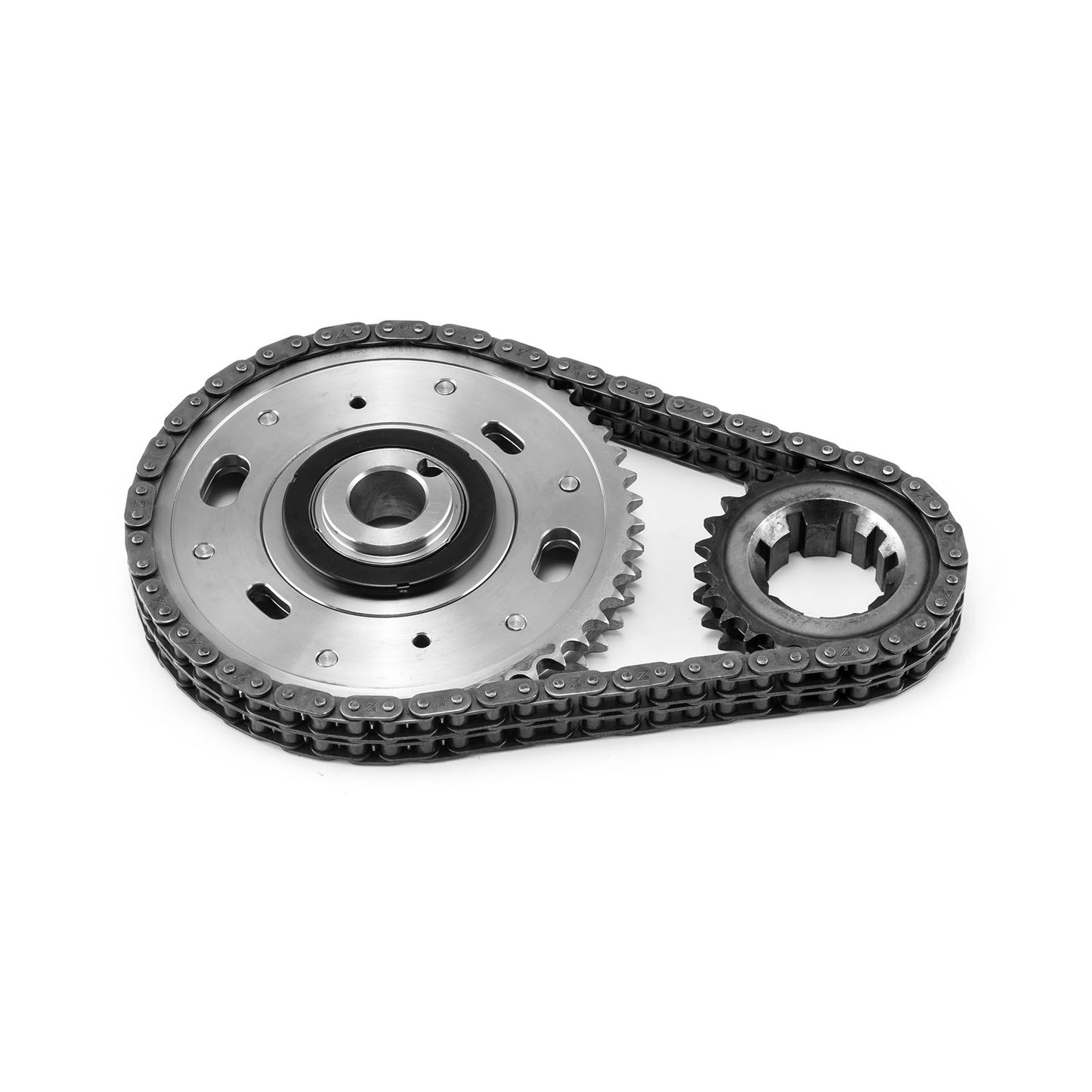 Kit de cadena de distribución de acero billet ajustable de doble rodillo para Ford 302 351C Cleveland