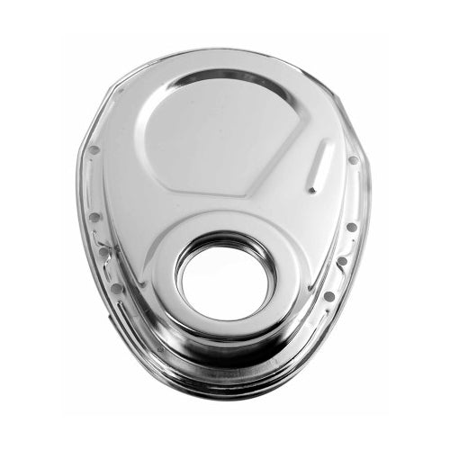 Cubierta de cadena de distribución cromada con revestimiento de acero para Chevy SBC 350
