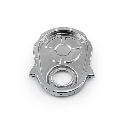 Chevy BBC 454 Steel Plated Timing Chain Cover Chrome