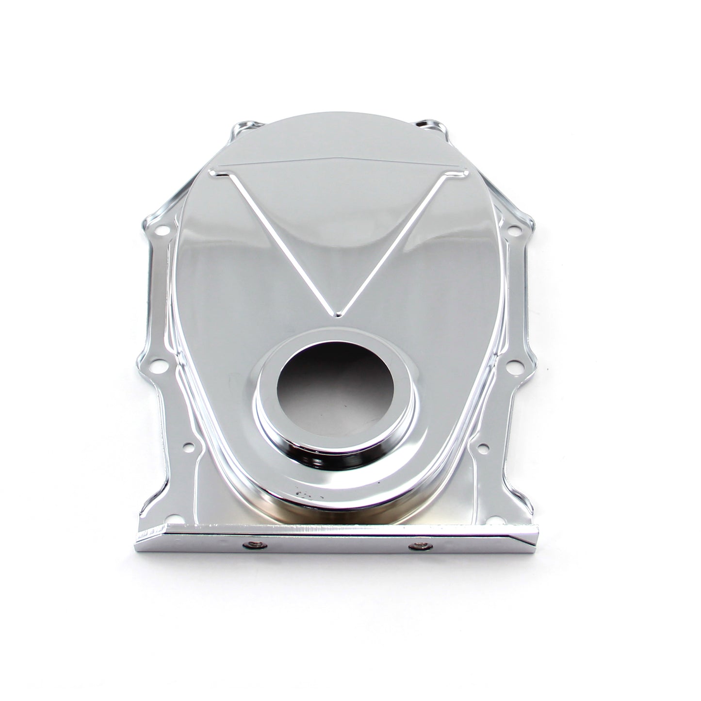 Cubierta de cadena de distribución chapada en acero cromada Mopar Chrysler BB 383 440