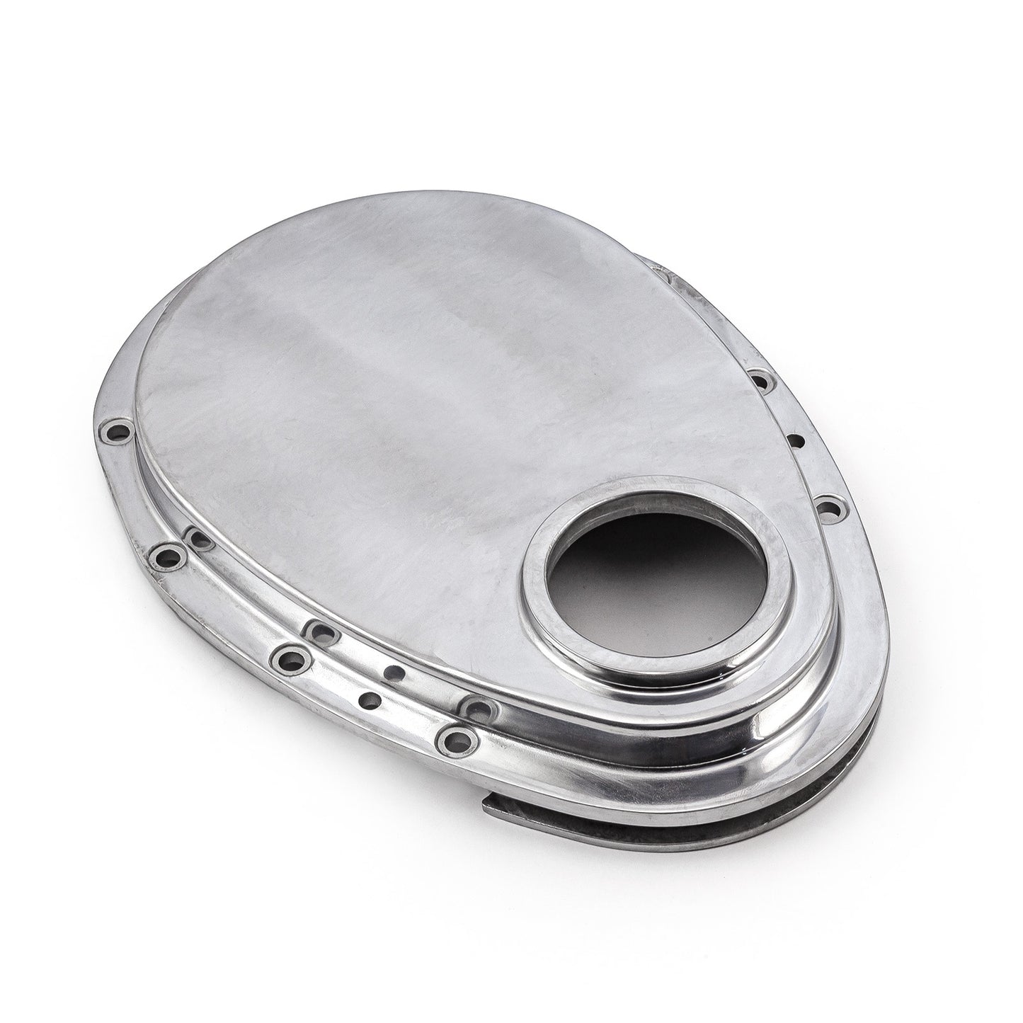 Cubierta de cadena de distribución de aluminio pulida para Chevy SBC 350