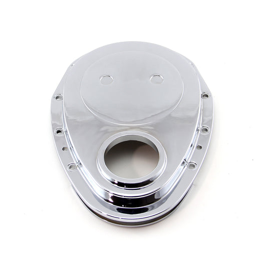 Chevy SBC 350 Aluminum Timing Chain Cover Chrome