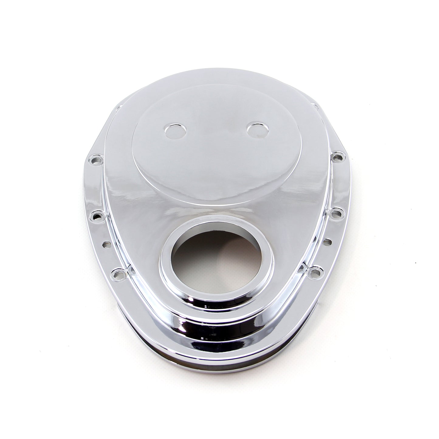 Chevy SBC 350 Aluminum Timing Chain Cover Chrome