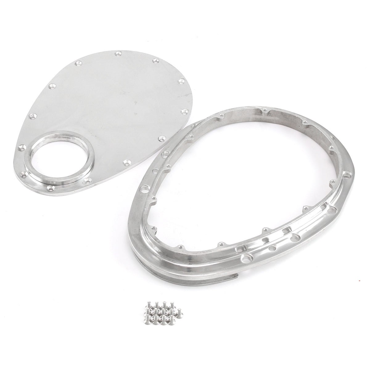Chevy SBC 283 350 400 Polished Removable Front Aluminum Timing Chain Cover