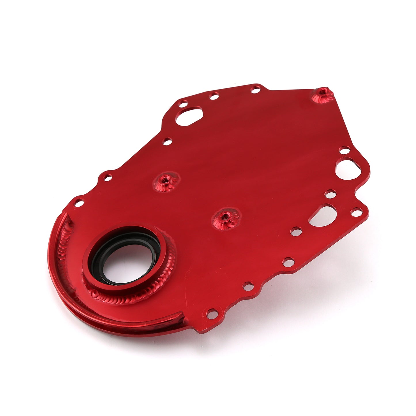 Ford 351C Cleveland Red Aluminum Timing Cover with Seal