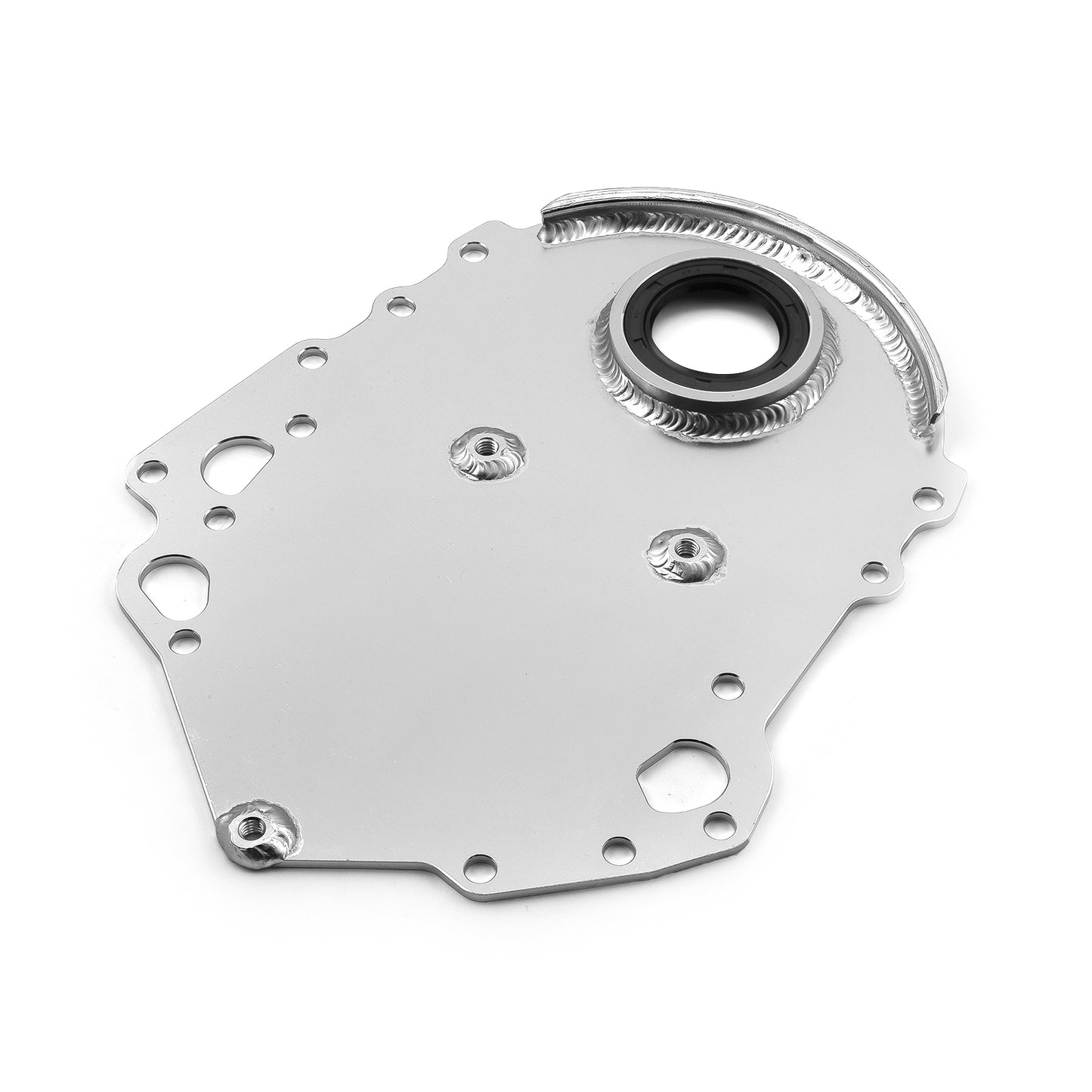 Ford 302 351C Cleveland Silver Aluminum Timing Cover with Seal