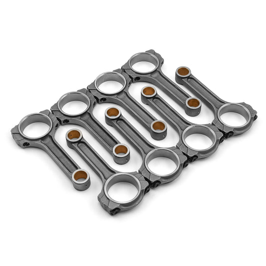 Bielas de 6.000" 2.100" 0.927" con buje de bronce 5140. Compatible con: Chevy SBC 350