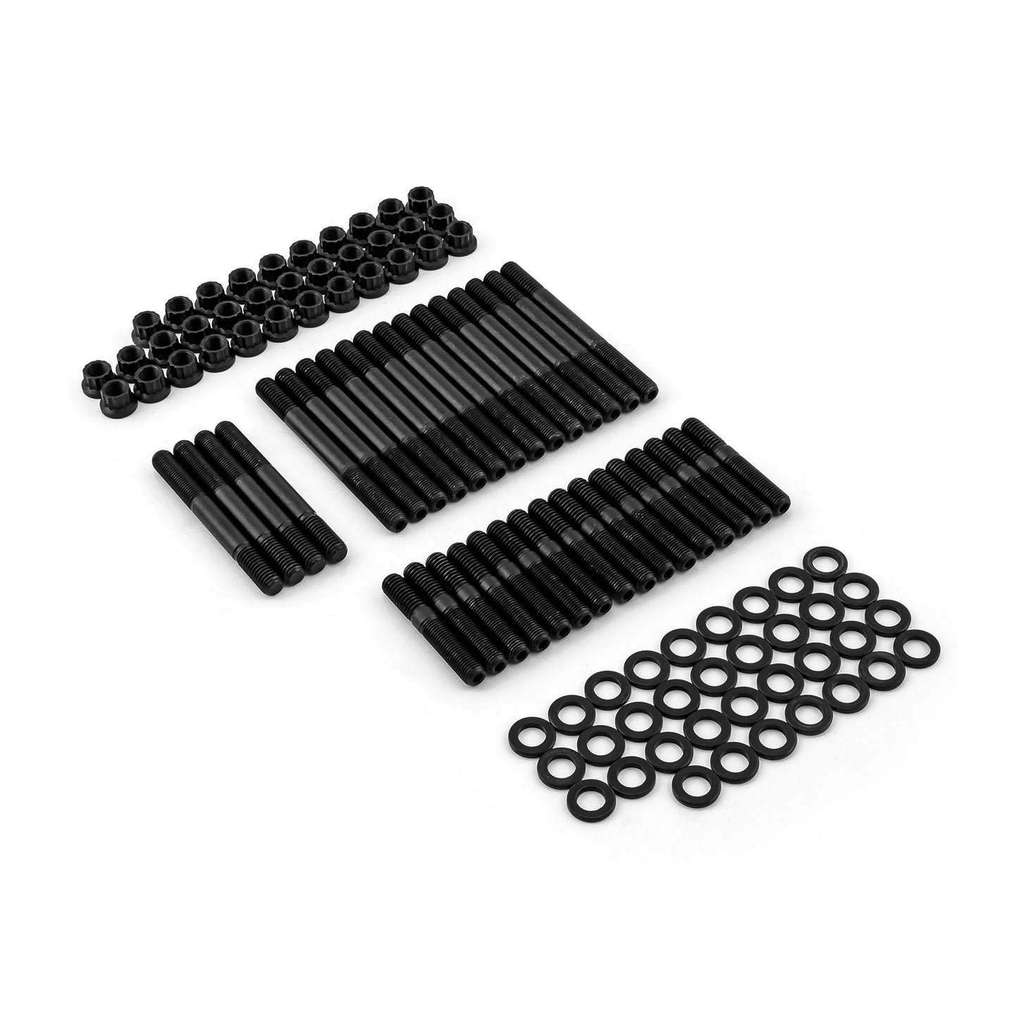 Kit de espárragos de culata de 12 puntas para Chevy SBC 350 (compatible con culatas estándar o Speedmaster)