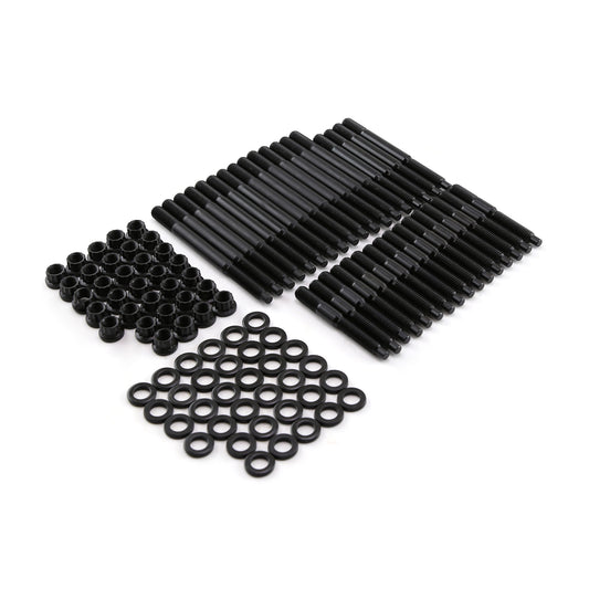 Kit de espárragos de cabeza de bloque de aluminio cromado Chevy SBC 350 8740